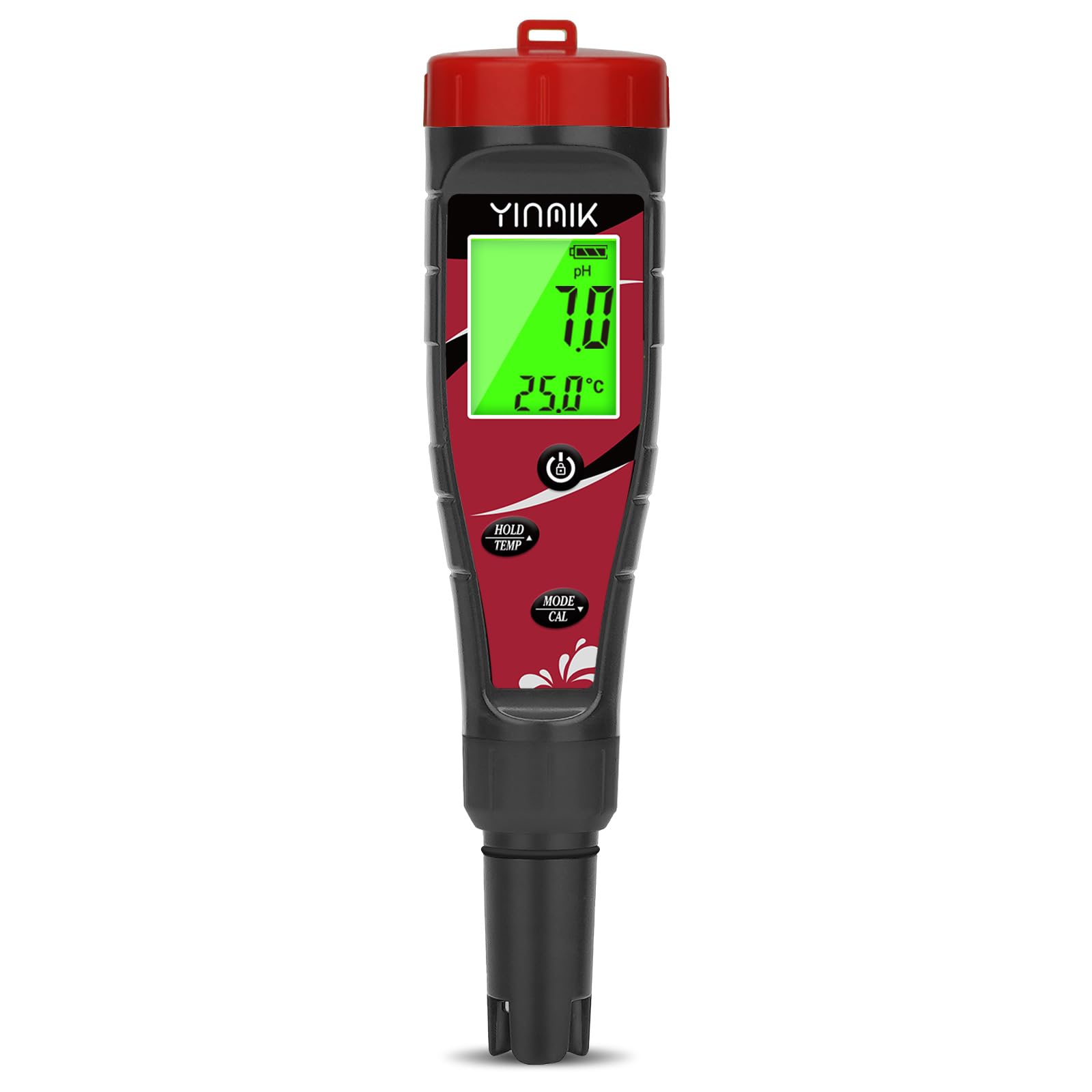 YINMIK Medidor de pH y Cloro salino para Piscinas, 7 en 1, Profesional, para Piscinas de Agua Salada, electrónico, pH y EC TDS para acuarios hidropónicos.