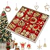 Kersthanger kerstboomdecoratie, 56-delige kerstversieringen uit, kerstboomversiering, strohanger, kersthanger, natuurlijke kerstboomversiering, kerstboomdecoratie