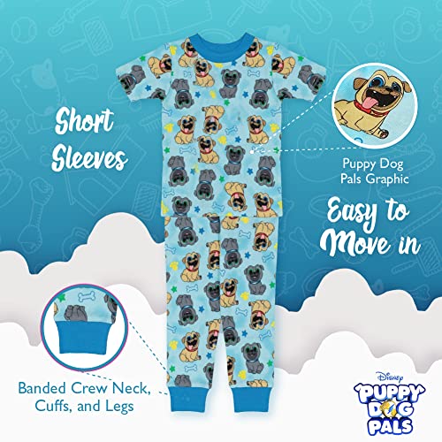 Disney Boys' Puppy Dog Pals 4-Piece Snug-Fit Cotton Pajamas Set, Best Pals, 4T #TOP3