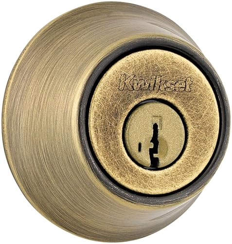 Kwikset 665-S Double Cylinder Deadbolt with SmartKey from The 660 Series - Antique Brass