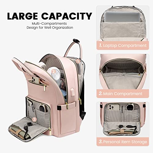 Lovevook Laptop Backpack Purse For Women Waterproof Teacher Nurse Bag, 15.6 Inch Work Laptop Bag With Usb Port, Business Travel Computer Backpack #TOP1