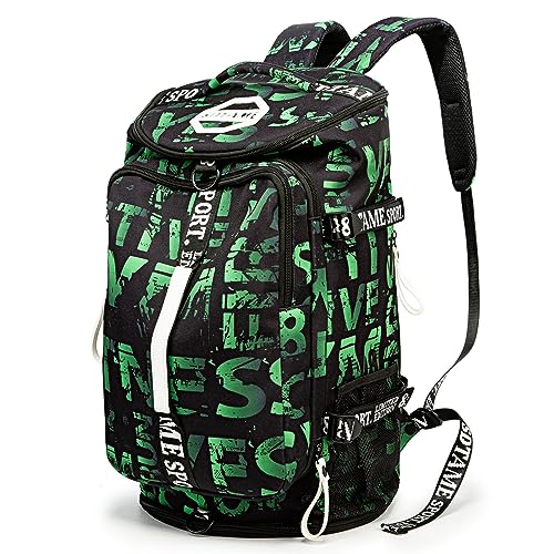 Image of SDTAME Gym Duffel Backpack with Shoe Pocket & Laptop Sleeve