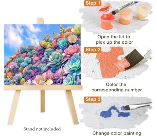 Pintura por numeros cuadros DIY color planta para decoracion de salones luminosos 50 x 70 6