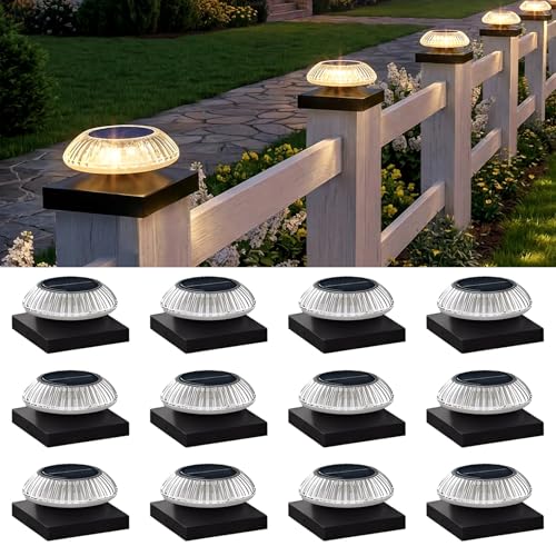 Lampe solaire pour poteau extérieur IP55 à 3 modes pour balustrade en bois