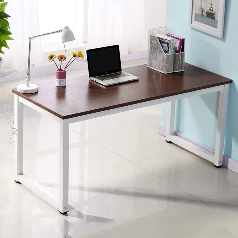 Henf Modern Computer Desk,43 inch Office Desk with Sturdy Metal Frame,Industrial Style Writing Study Workstation Table for Laptop Table,Writing,Gaming Home Office Furniture
