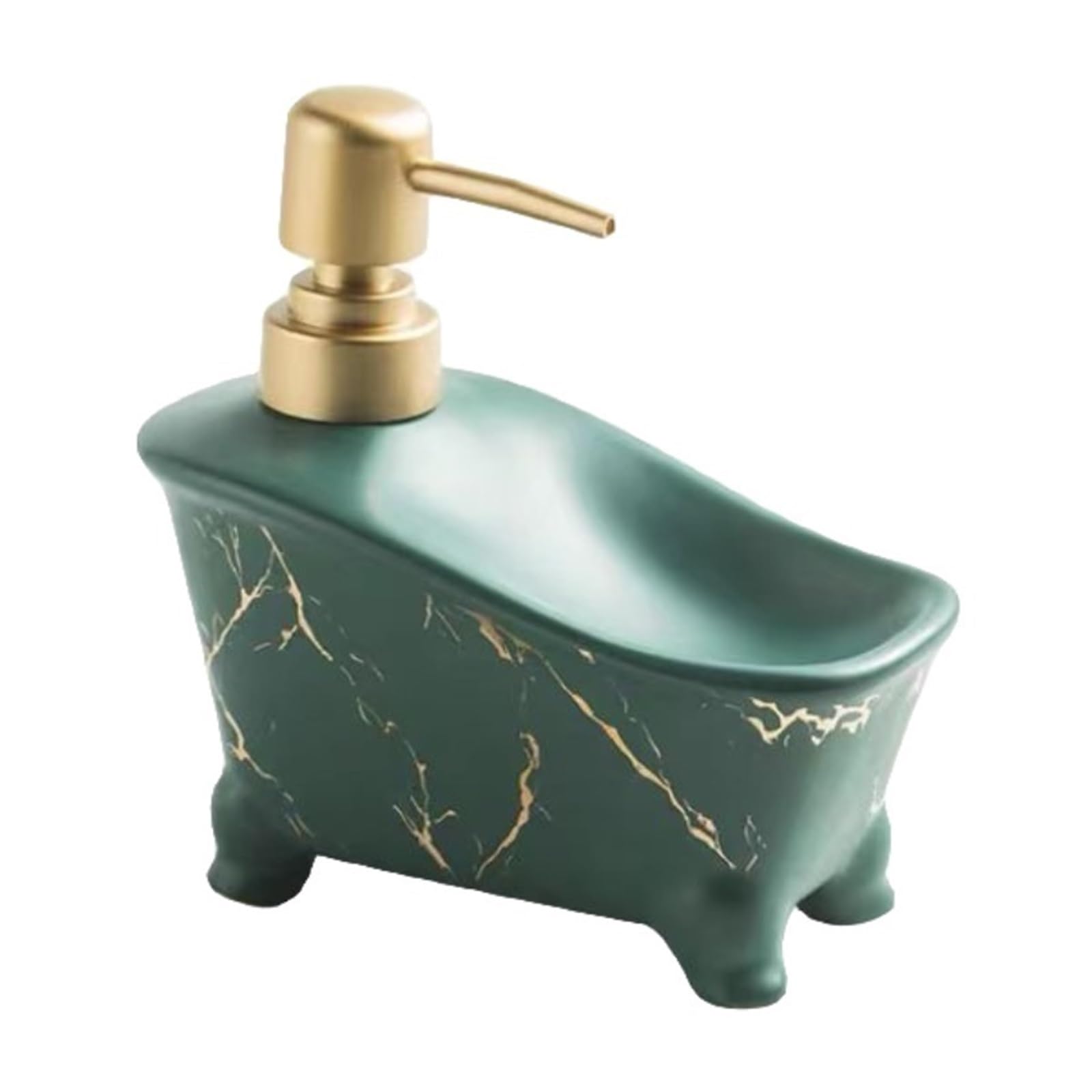 WDSOPK Bathroom accessories Soap Dispenser Bottle with Pump Ceramic Soap Dispenser, Dual Purpose Soap Box and Lotion Bottle, 350ml Bottle Home & Kitchen (Green)