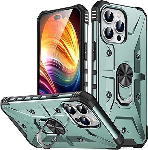 Coque antichoc de qualité militaire pour iPhone 14 Plus avec anneau support aimanté
