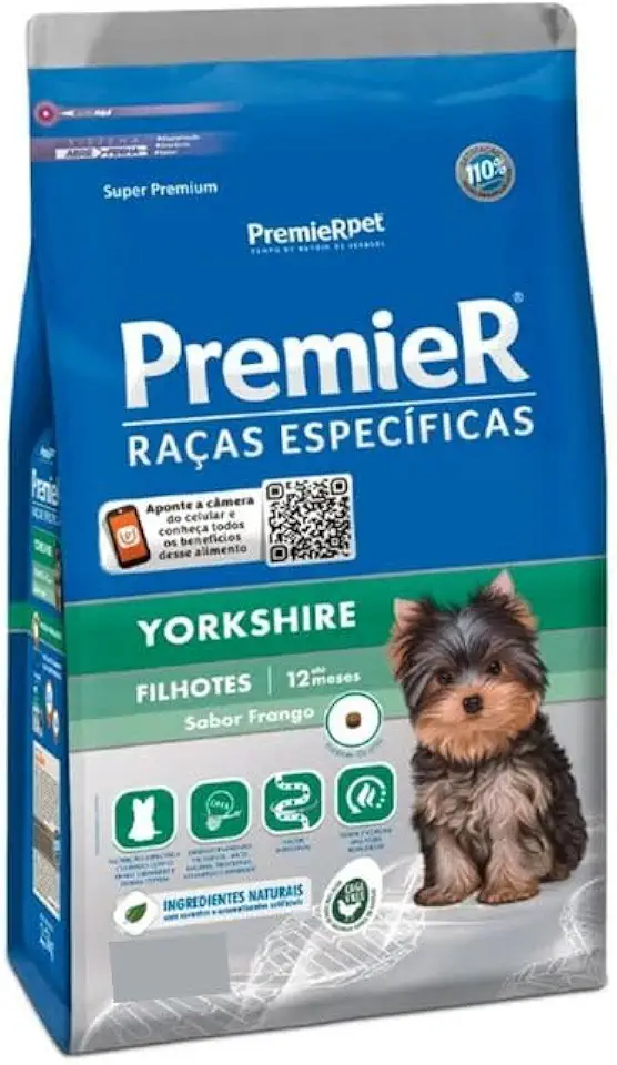Ração Premier Raças Específicas Yorkshire Para Cães Filhotes 1Kg