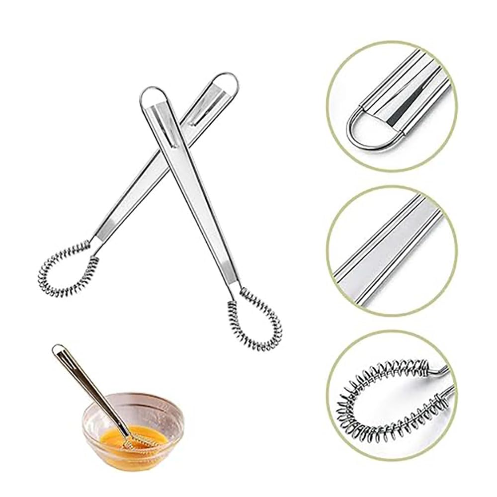 Set Di 2 Fruste Francesi In Acciaio Inox – Piccole, Portatili E Perfette Per Salse, Uova E Pastelle