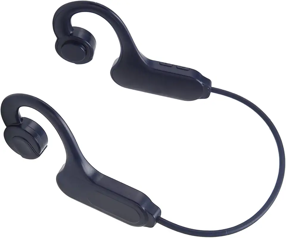 Acouto Headpho de condução óssea com 5.3, tela de LED, fones de ouvido esportivos IPX5, música leve para atividades físicas