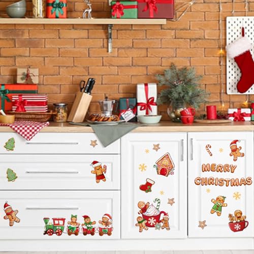 Vinilos Decorativos de Navidad con Muñeco de Jengibre 35x12 in miniatura 5