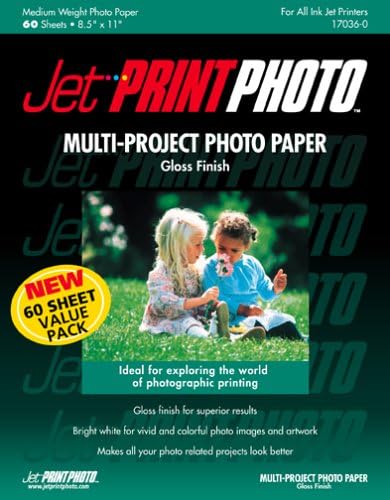 Jet Print Multiproject Photo Paper (60 Sheets)