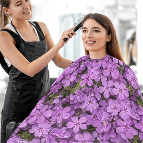 Capa de barbería impermeable Kigai Purple Flower para hombres miniatura 7