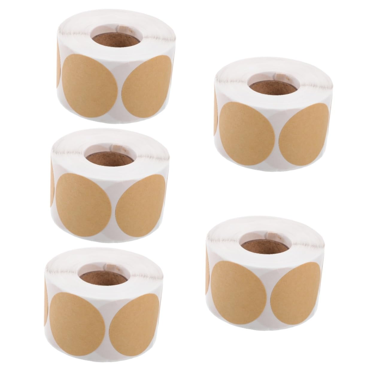 OSALADI 5 Rollen Runde Selbstklebende Blanko Aufkleber Klassifizierungs für Gewürze Büro und Haushalt Langlebige Klebeetiketten ohne Rückstände für und Organisation
