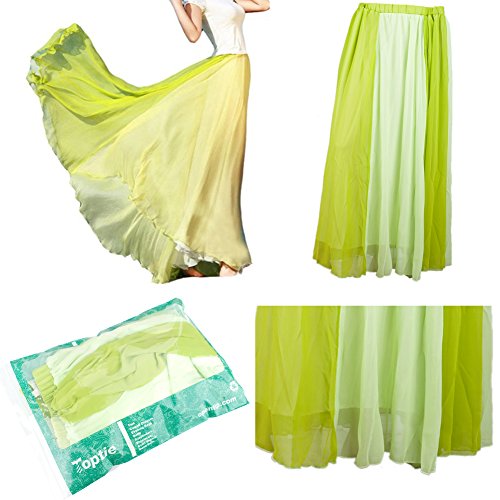 Top Tie Gonna in chiffon Maxi gonne a ruota con