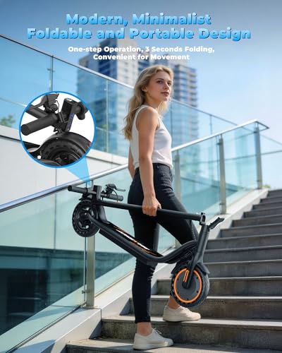Image of Maxshot Electric Scooter, 350W /500W Powerful Motor, 19-22 MPH Max Speed, 15-28 Miles Range, Foldable escooter with Dual Braking Systems, Smart APP