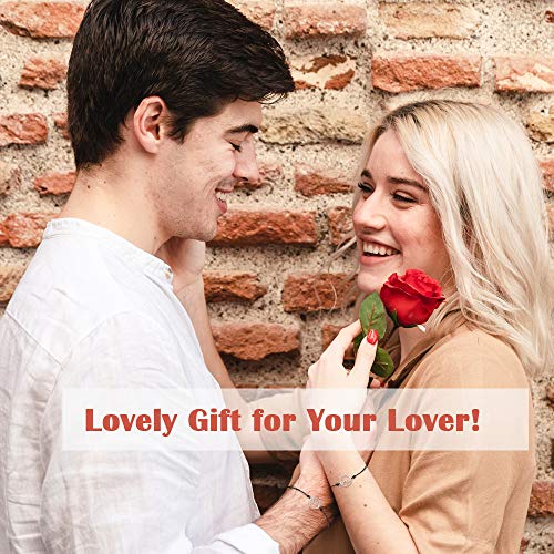 Jeka Unisex Distance Matching Bracelets Handmade Friendship Gifts for Best Friend Couples Adjustable String Bracelets for Women Men Girls 2 Set4