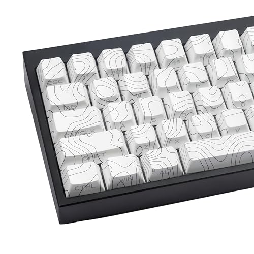 Touches topographiques PBT pour créer un setup de bureau minimaliste et design blanc