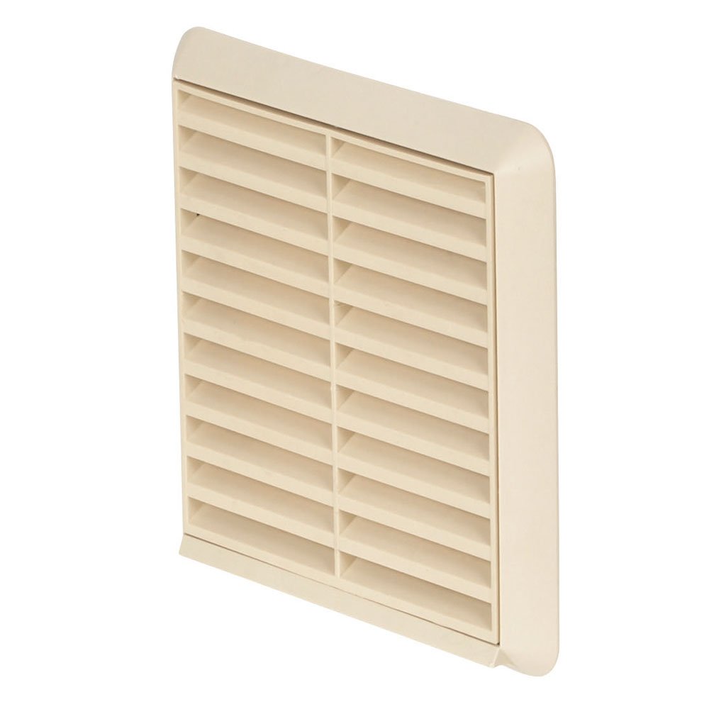 Airflow® External Wall Vent Cover - Beige Plastic Grille for 150mm / 6" Ducting - Weatherproof Air Outlet - 187mm x 187mm