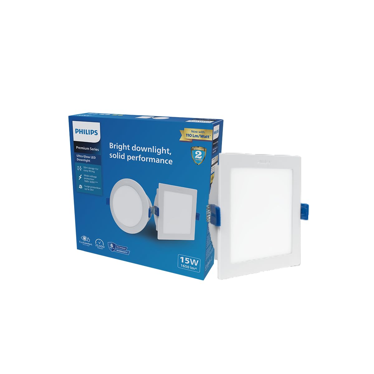 Philips 15W Square LED Ceiling Light | AP Plus Ultraglow Recessed LED Ceiling Light for False Ceiling | Cut Out : 5.5 inch, Colour : Natural White, Pack of 1-image-47