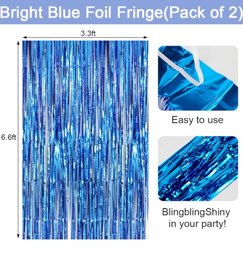 Image of Ecolley Blue Birthday Decorations for Children Boys Him Men Boys Girls Women, Happy Birthday Balloons for Party Decor Birthday Party Supplies