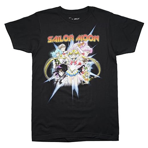 TAILAD Sailor Moon Rock Adult Black T-shirt