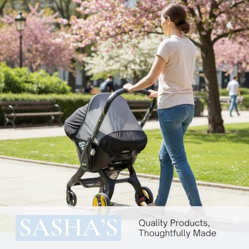 Image of SASHA'S Sunshade & Insect Cover Compatible with The Doona Infant Car Seat Stroller (Stroller not Included)