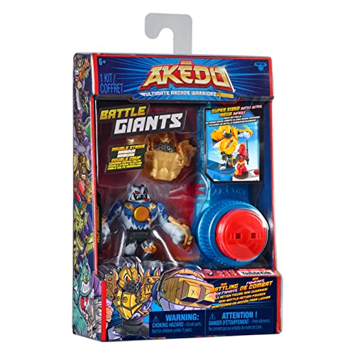 Akedo 14286 Ultimate Arcade Warriors Giants Mini Battling Action Figures Ready, Fight, Split Strike-Alphawolf
