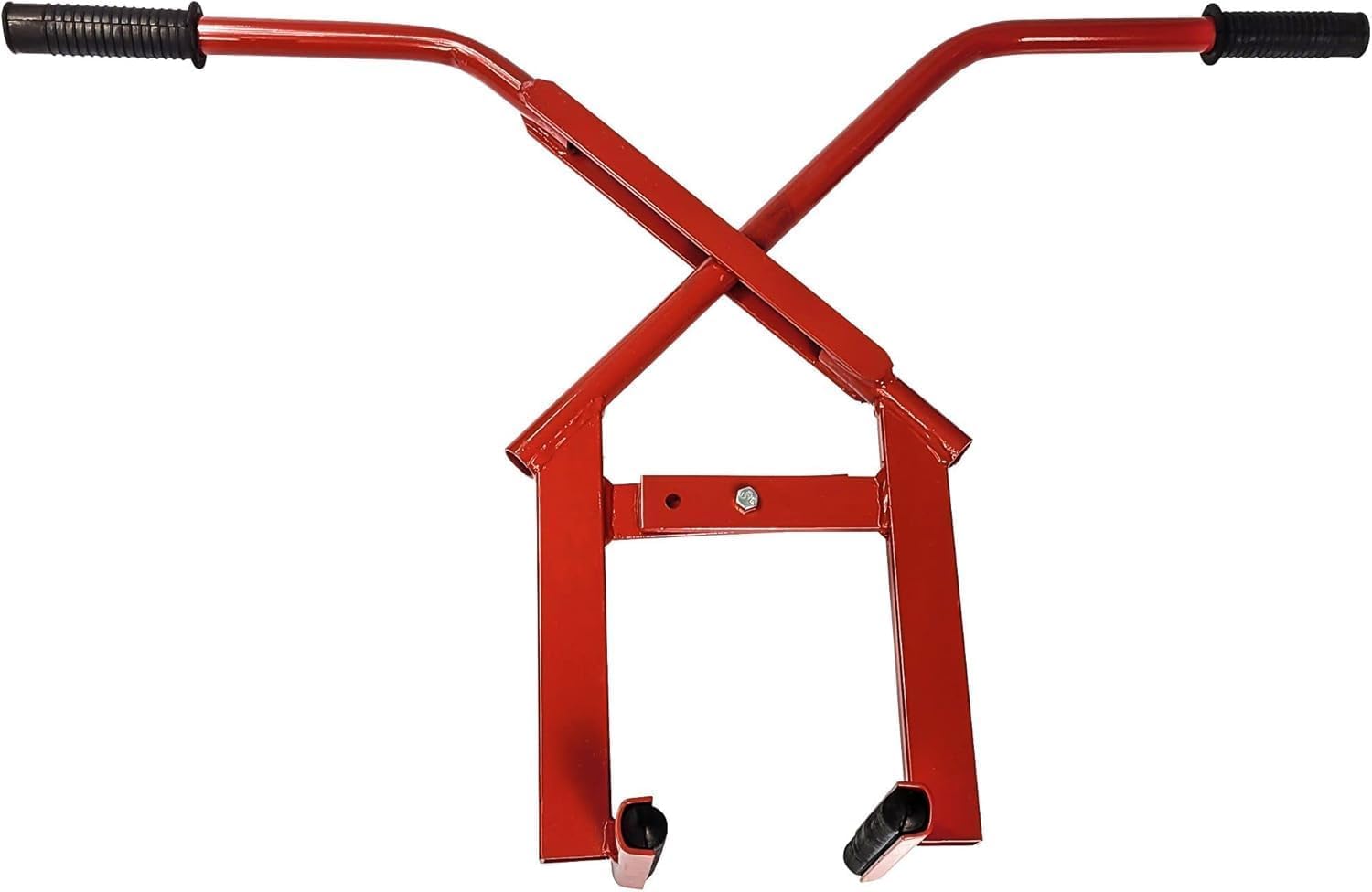 Bordsteinzange 100kg 0-370mm – Verstellbarer Steinheber Pflastersteinzange Bordsteinträger Versetztrage Gummierte Backen rutschfest – Profi Steinzange rot