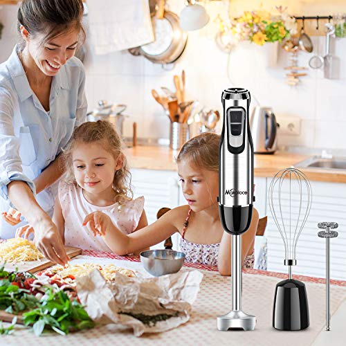Makoloce Immersion Blender Handheld 3-In-1 Immersion Blender 800W 10-Speed Hand Blender Stick Blender With Egg Whisk, Milk Frother, Smoothies, Puree Baby Food, Sauces And Soups #TOP6