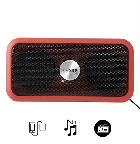 leshp Bluetooth altoparlante senza fili con radio FM, supporto USB Host caricabatterie portatile 2600 mAh per iPhone 7 7 Plus, Galaxy S7, iPad, Android Smartphone, Tablet, ecc