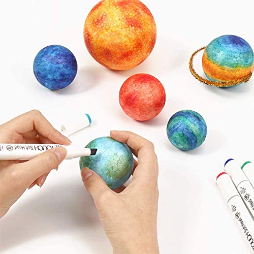 image for Crafare 4 Inch 4 Pack Foam Balls for Crafts White Polystyrene Smooth C