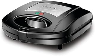 Black & Decker Sandwich & Grill Maker, 650-780W Power, 2in1 Interchangeable Sandwich and Grill Maker, with Indicator and Ready to Cook Lights, Non Stick Surface, Easy to Use, TS2120-B5