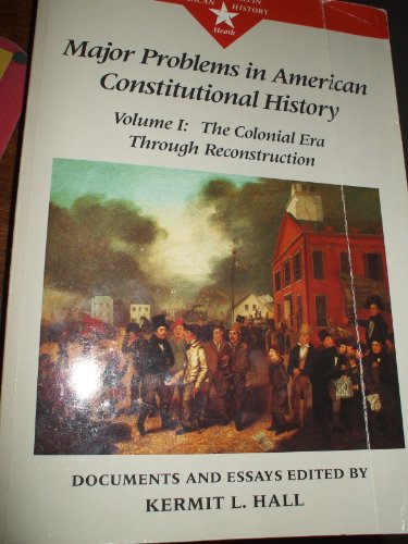 Major Problems in American Constitutional Histo... 0669212091 Book Cover