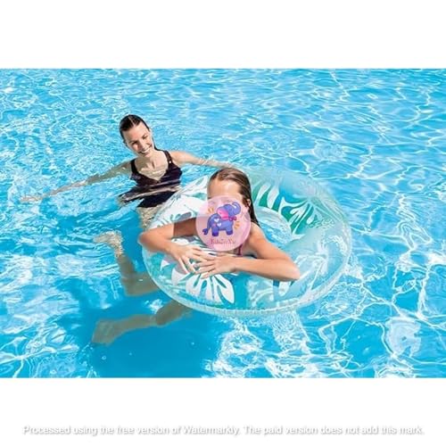 Image of Inflatable Swimming Rings for Adult| Printed Floater for Summer Fun|Circle Swim Tube for Pool Party, Lake, Beach| Swimmer Training Aid|Water Safety Float for Kids 9+ Pack of 1