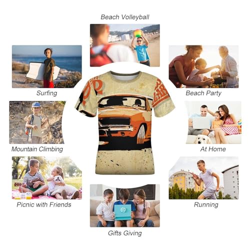 Kids Round Neck T Shirts,Classic Short Sleeve Tees for Hazzard Dukes Top3