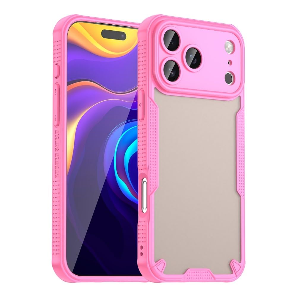 Coque iPhone 14 Plus rose protection arrière silicone rigide givré durable - 8