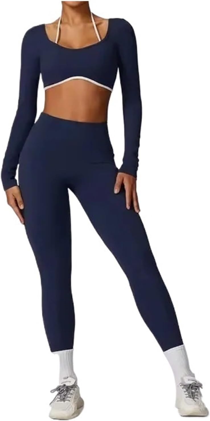 Gym Set Women Workout Backless Yoga Suit Running Legging Fitness Bra Sports Female