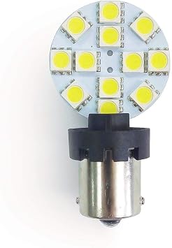 PWM 2-in-1 Universal Eco-LED Cold White LED Bulb, with 12 SMD 5050 & Side T10 & BA15S ConnectorsWBU-PWM-CW12