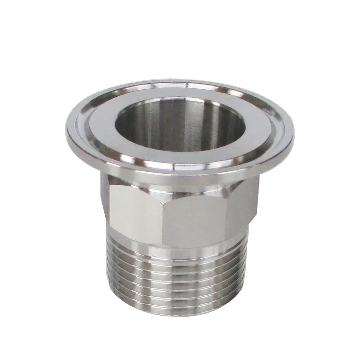 Adattatore maschio a tre morsetti 304 316 Raccordo sanitario in acciaio inossidabile da 1/2 '' a 2 '' per flangia DN20, 1 pezzo, durevole, facile installazione