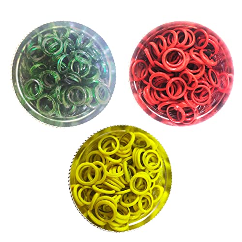 Womens - Pack Of 3 Colors Chitti Gajulu - 108 Chitti Gajulu - Chota Kangan - Miniature Bangles For Ammavari Pooja (Red, Green, Yellow)