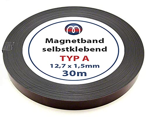 Bande magnétique autocollante 12,7mm rouleau aimanté anisotrope 30 mètres