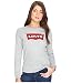 Levi's Women's The Graphic Classic Crew Sweatshirt, Batwing Smokestack Heather, Small