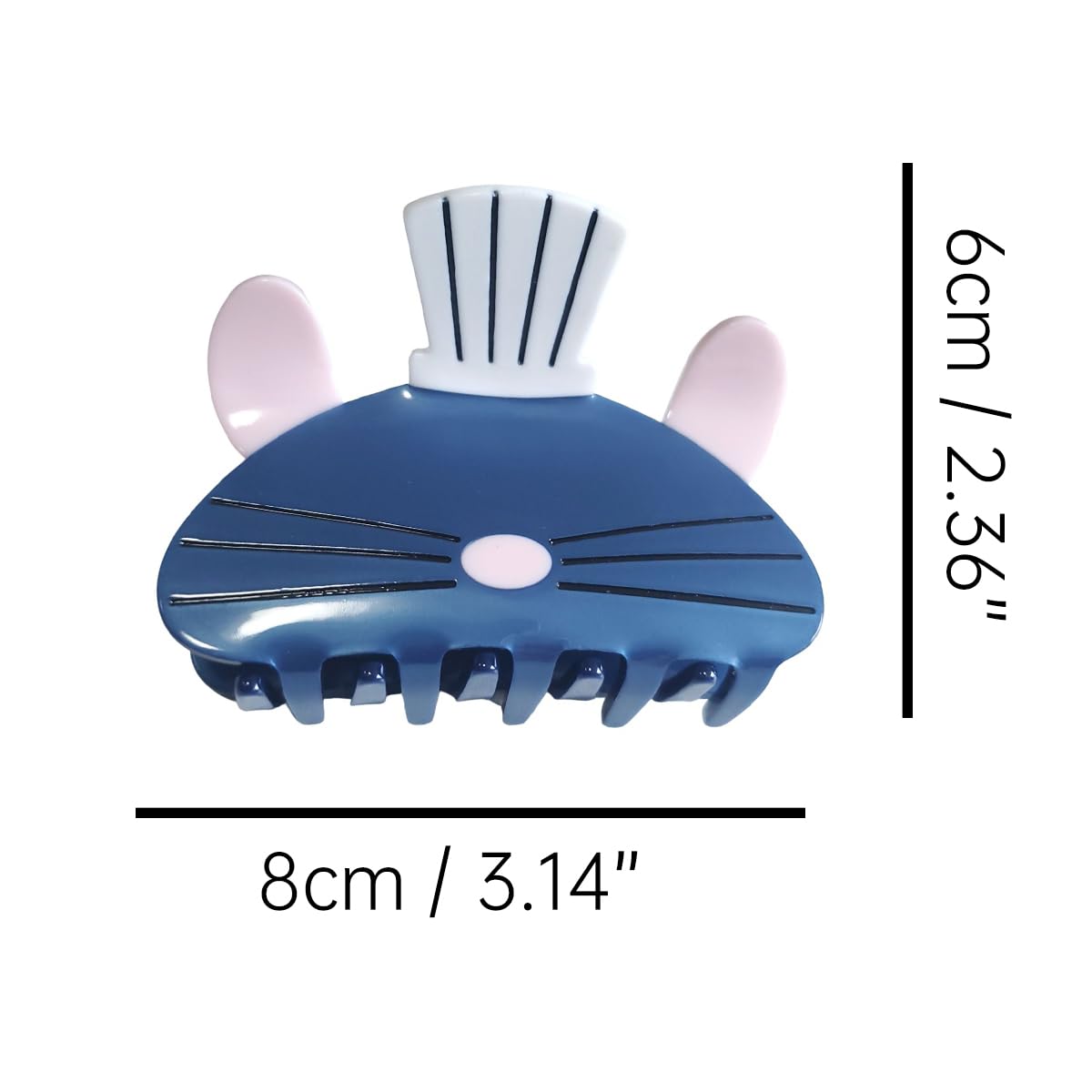 Novelty Cute Mouse Hair Clip,Acetate Hair Clip,Small Claw Clip for Women, 1 Count (Pack of 1) - Image 2