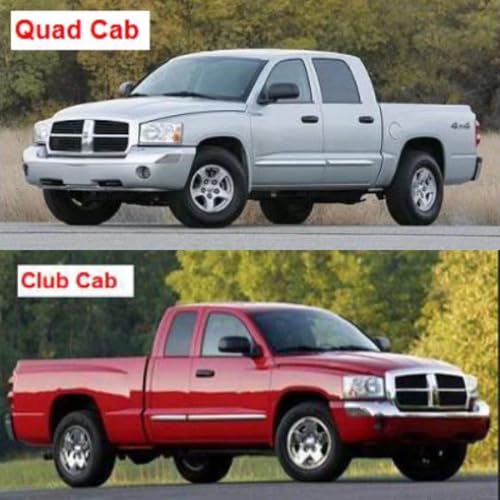 Estribos TAC para Dodge Dakota Quad Cab 2000-2004 3 pulg. negros miniatura 3