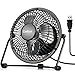 Ventilatore USB da Scrivania Portatile - Daffodil UFN100 - Mini Ventilatore Esterno per PC Silenzioso con Supporto Regolabile per Ufficio, Open Office, Comodino, Camera da Letto - 4 '' (10 cm) - Nero