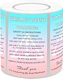 Wax Melt Scent Safety Instruction Stickers 2 x 3.5” Consultant Stickers Candle Jar Container Safety Labels for Soy Making Molds 200pcs