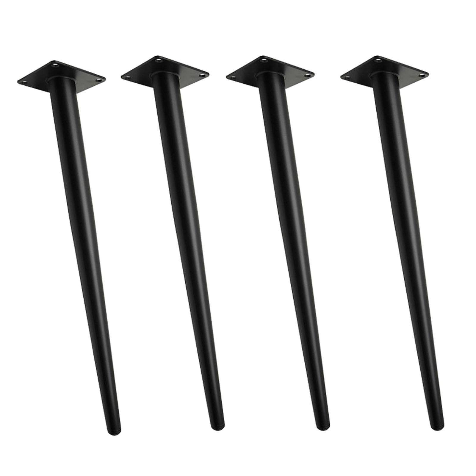Lot de 4 Pieds de Meubles Obliques en Métal,Pieds de Table Obliques,Pieds de Meubles de Cône,Pieds de Meuble de Remplacement pour Armoires Canapés Chaise Commode,Noir (72cm/28in)