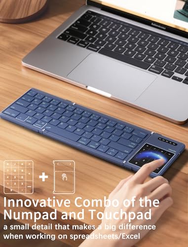 Image of Nillkin Foldable Bluetooth Keyboard, Portable Wireless Design (Blue)