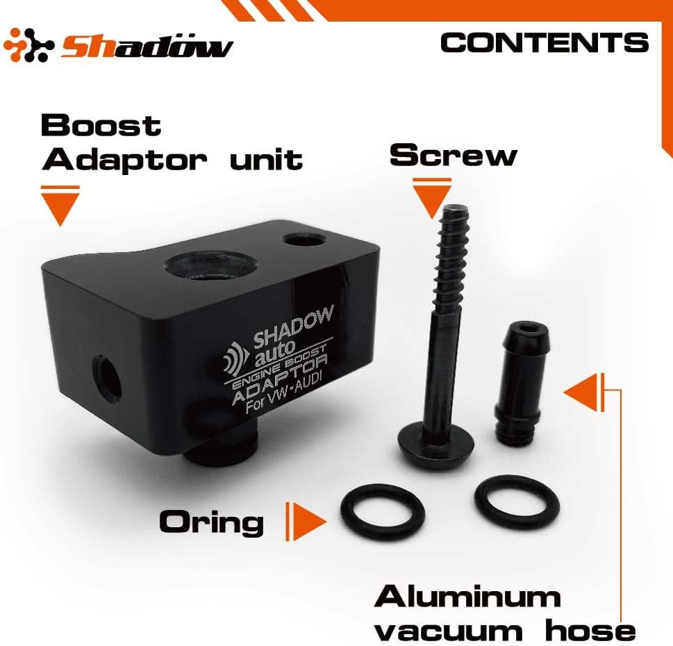 Shadow Turbo Boost Gauge Sensor Adapter for VW SEAT Audi Porsche EA888 GEN3 EVO4 Engine Billet Aluminum Boost Vacuum Tap Kits
